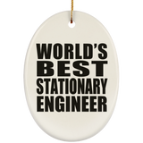 World's Best Stationary Engineer - Oval Ornament