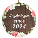 Psychologist Since 2024 - Circle Ornament A