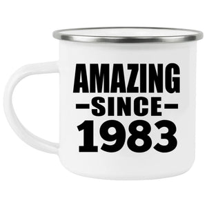 41st Birthday Amazing Since 1983 - 12oz Camping Mug