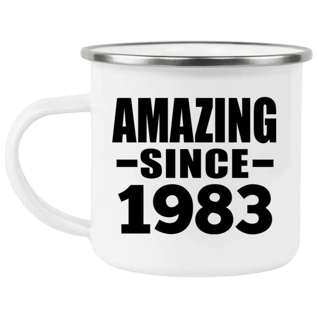 41st Birthday Amazing Since 1983 - 12oz Camping Mug