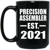 Precision Assembler Established EST. 2021 - 15oz Coffee Mug Black