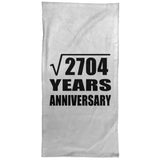 52nd Anniversary Square Root of 2704 Years Anniversary - Hand Towel