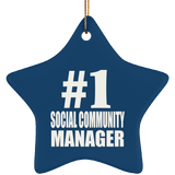 Number One #1 Social Community Manager - Star Ornament