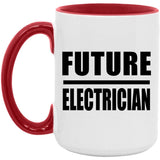 Future Electrician - 15oz Accent Mug Red