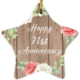 Happy 71st Anniversary - Star Ornament B