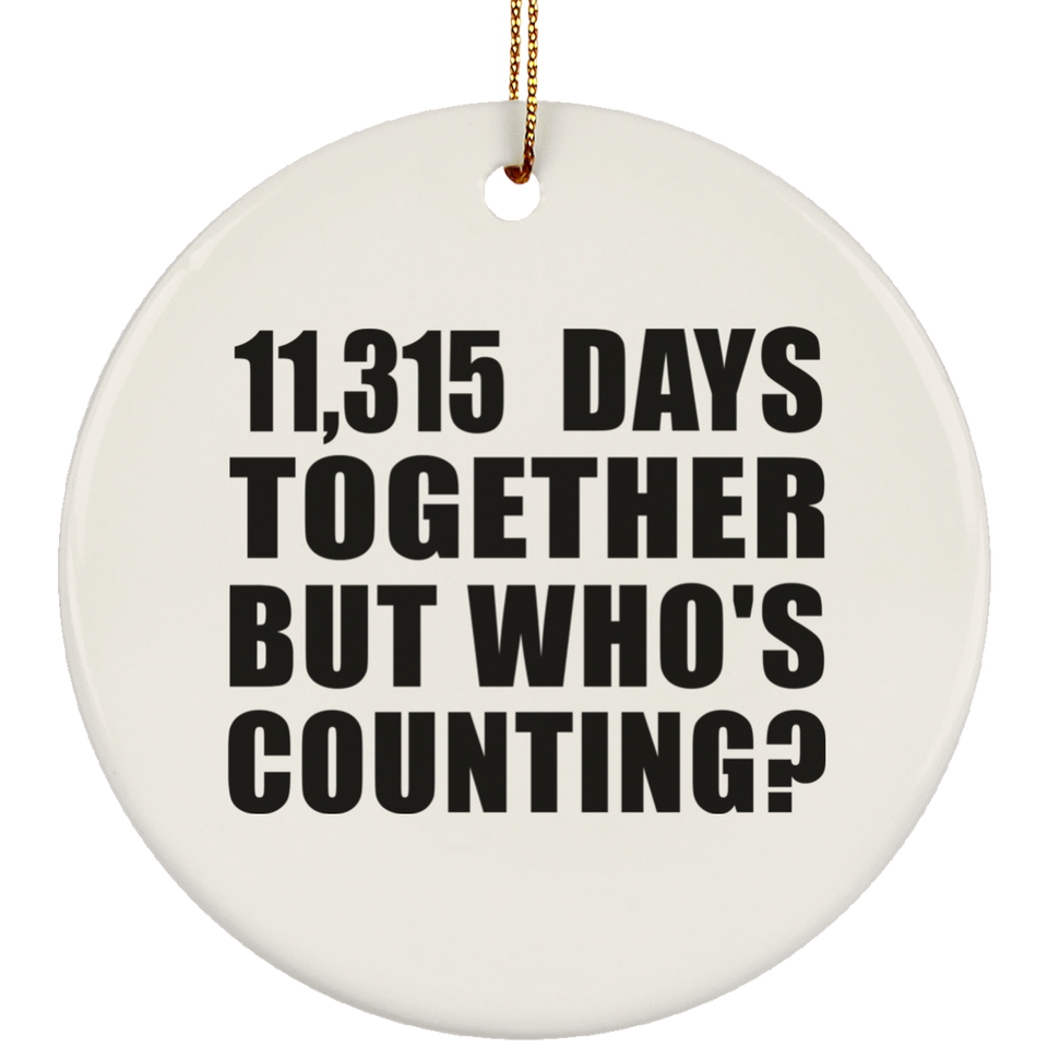 31st Anniversary 11,315 Days Together But Who's Counting - Circle Ornament