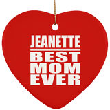 Jeanette Best Mom Ever - Heart Ornament