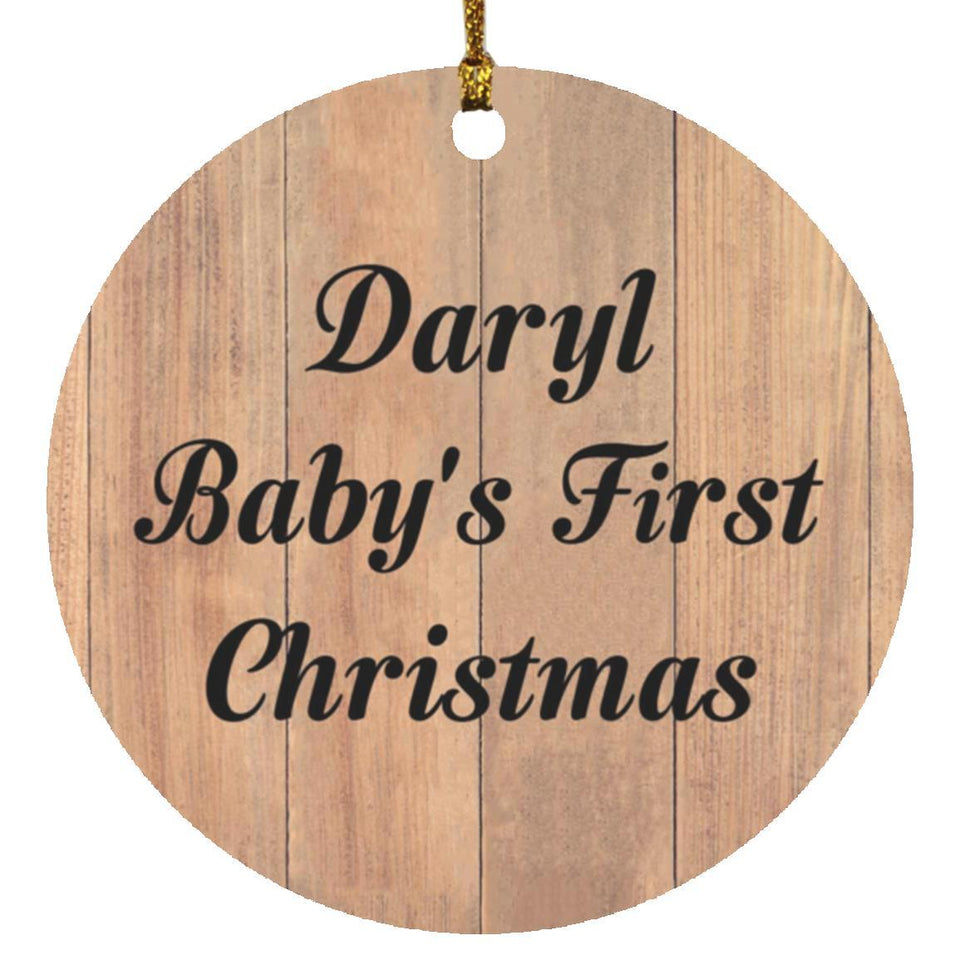 Daryl Baby's First Christmas - Circle Ornament C