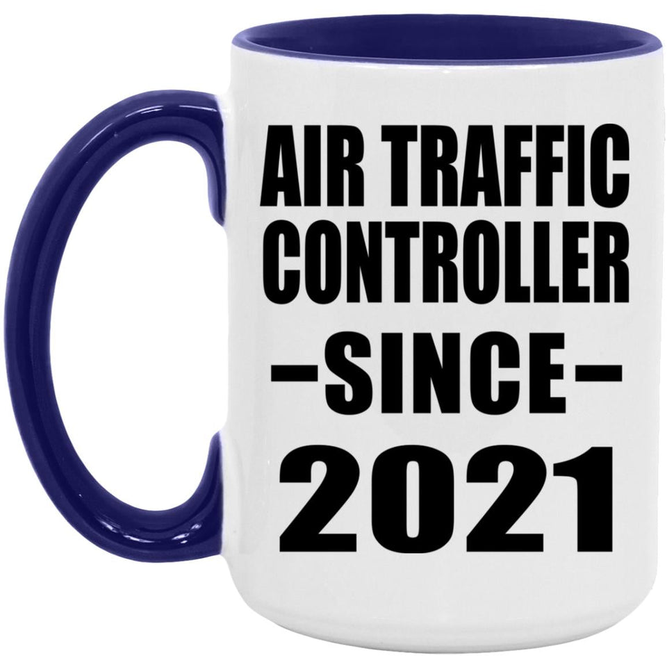 Air Traffic Controller Since 2021 - 15oz Accent Mug Purple