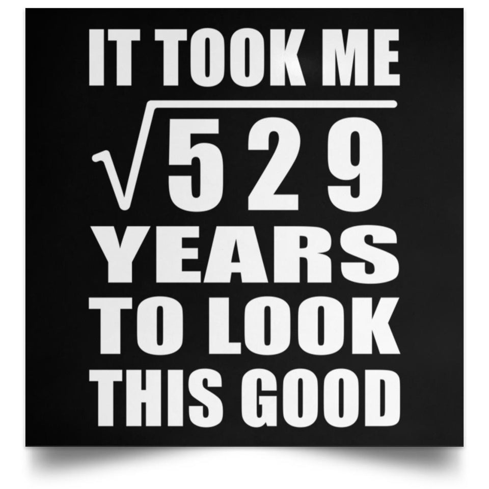 23rd Birthday Took Square Root of 529 Years To Look Good - Poster Square