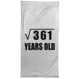 19th Birthday Square Root of 361 Years Old - Hand Towel