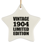 120th Birthday Vintage 1904 Limited Edition - Star Ornament