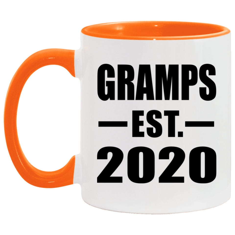 Gramps Established EST. 2020 - 11oz Accent Mug Orange
