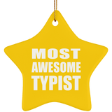 Most Awesome Typist - Star Ornament