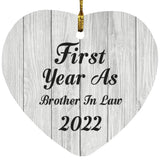 First Year As Brother In Law 2022 - Heart Ornament F