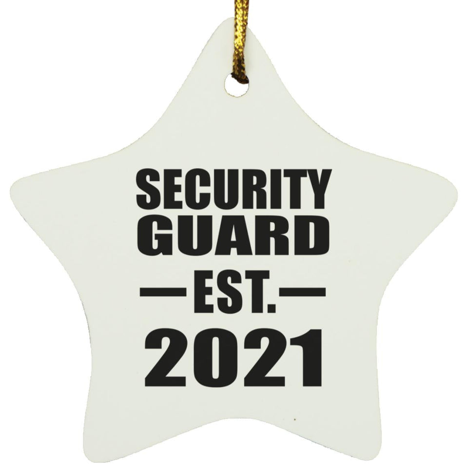 Security Guard Established EST. 2021 - Star Ornament