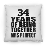 34th Anniversary 34 Years Of Being Mrs Perfect - Throw Pillow