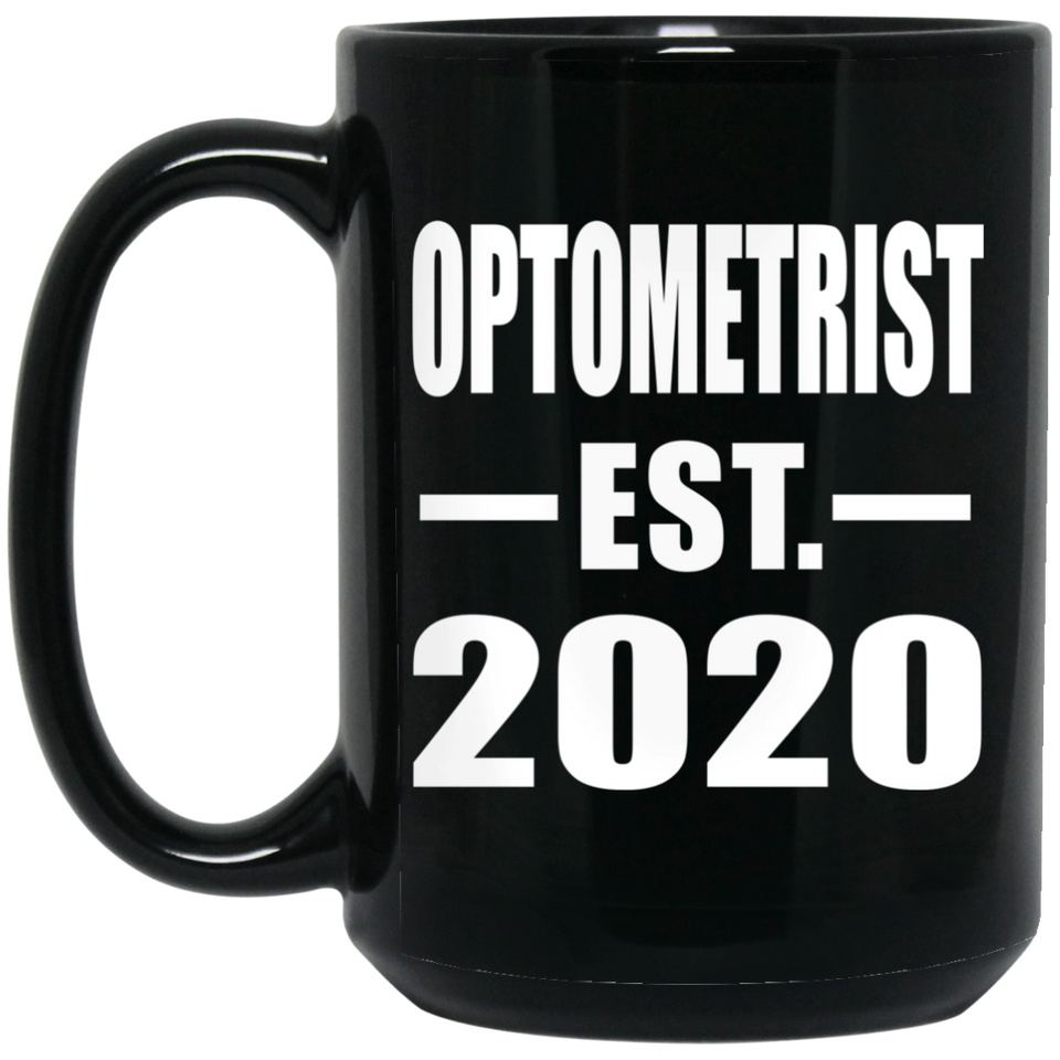 Optometrist Established EST. 2020 - 15oz Coffee Mug Black