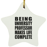 Being University Professor Makes Life Complete - Star Ornament