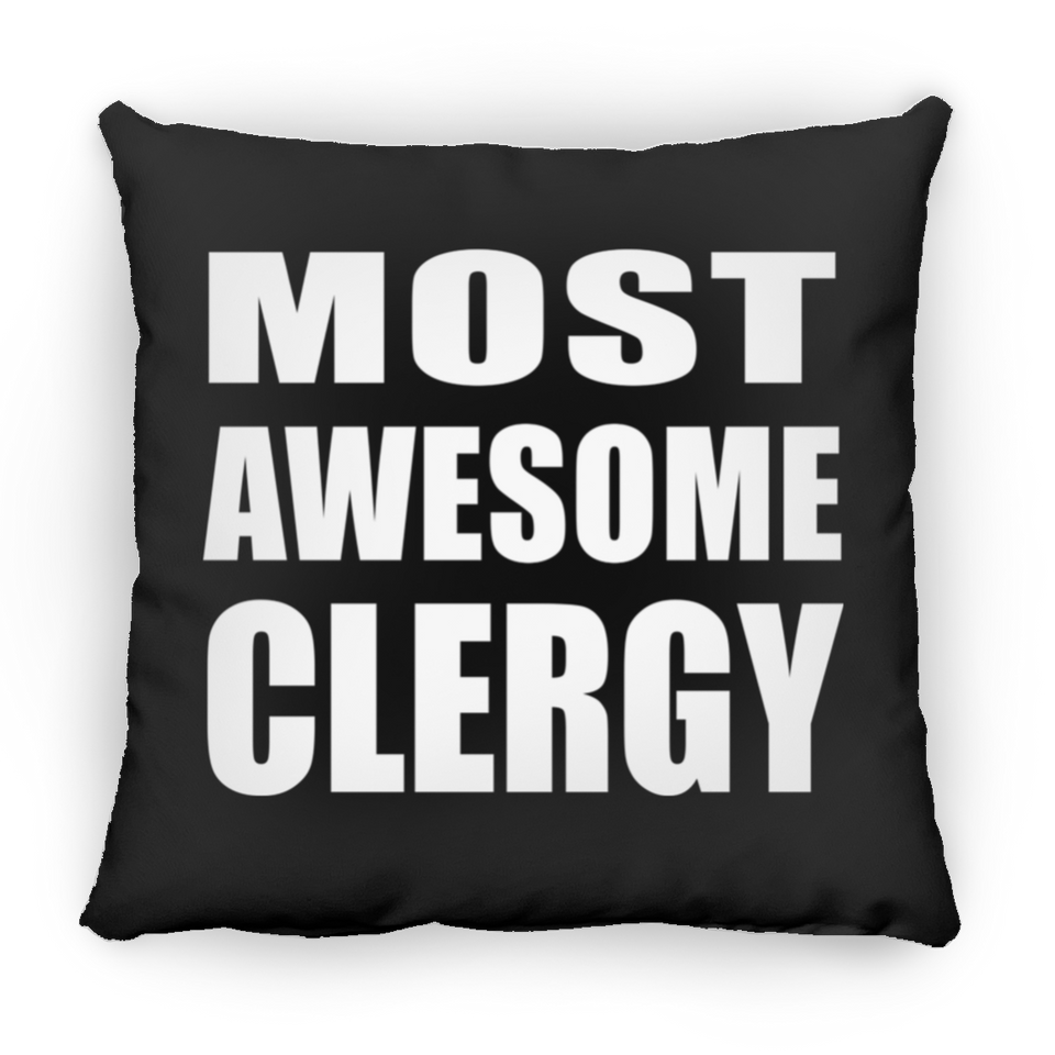 Most Awesome Clergy - Throw Pillow Black