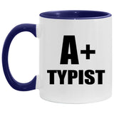A+ Typist - 11oz Accent Mug Purple