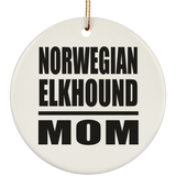 Norwegian Elkhound Mom - Circle Ornament