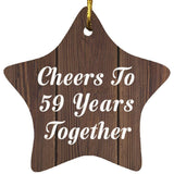 59th Anniversary Cheers To 59 Years Together - Star Ornament D