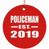 Policeman Established EST. 2019 - Circle Ornament