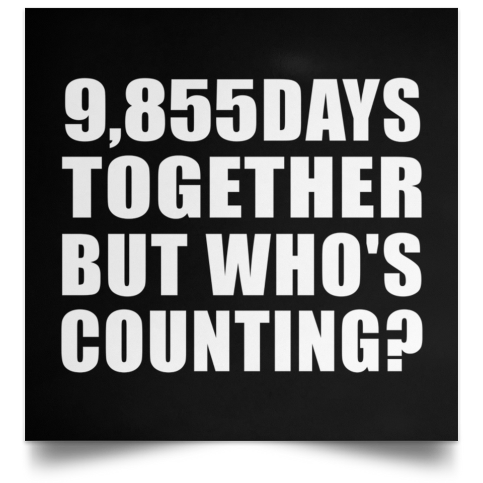 27th Anniversary 9,855 Days Together But Who's Counting - Poster Square