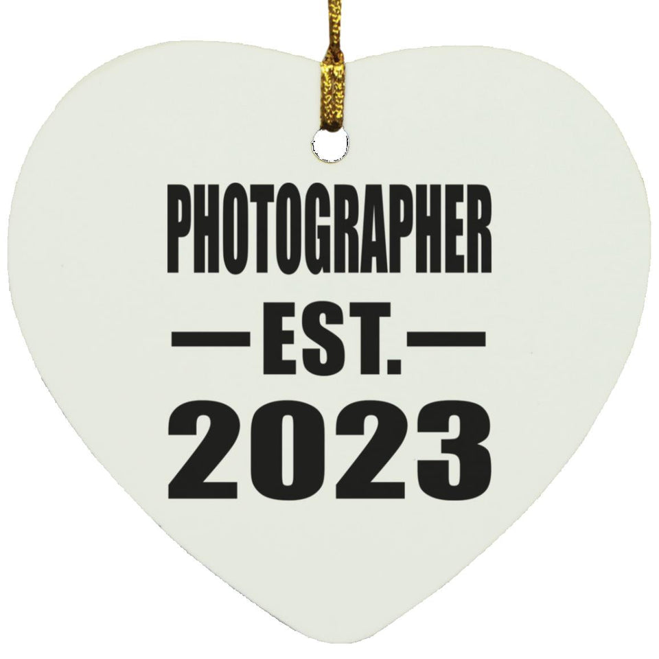 Photographer Established EST. 2023 - Heart Ornament