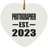 Photographer Established EST. 2023 - Heart Ornament