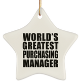 World's Greatest Purchasing Manager - Star Ornament