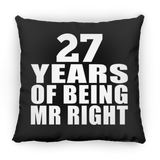 27th Anniversary 27 Years Of Being Mr Right - Throw Pillow Black