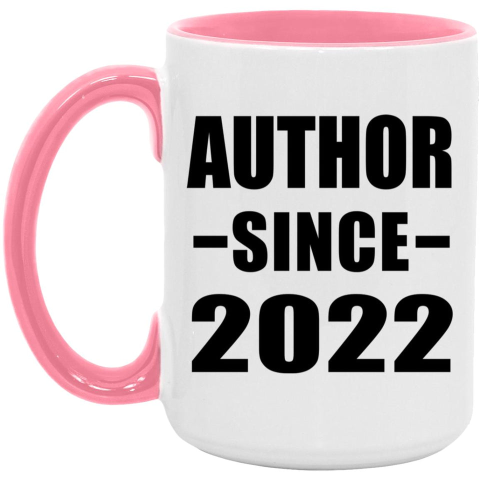 Author Since 2022 - 15oz Accent Mug Pink