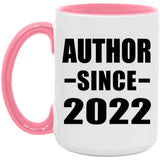 Author Since 2022 - 15oz Accent Mug Pink
