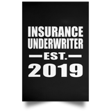 Insurance Underwriter Established EST. 2019 - Poster Portrait