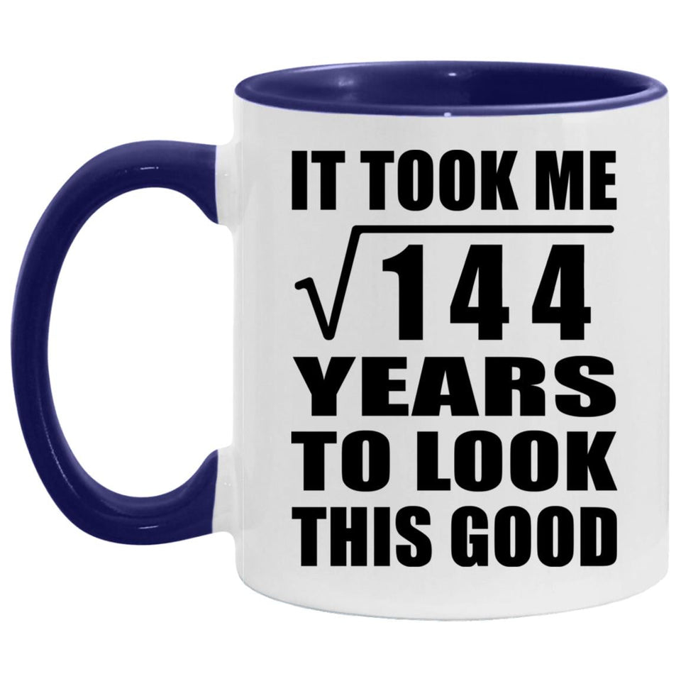 12th Birthday Took Square Root of 144 Years To Look Good - 11oz Accent Mug Purple