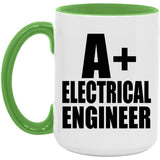 A+ Electrical Engineer - 15oz Accent Mug Green