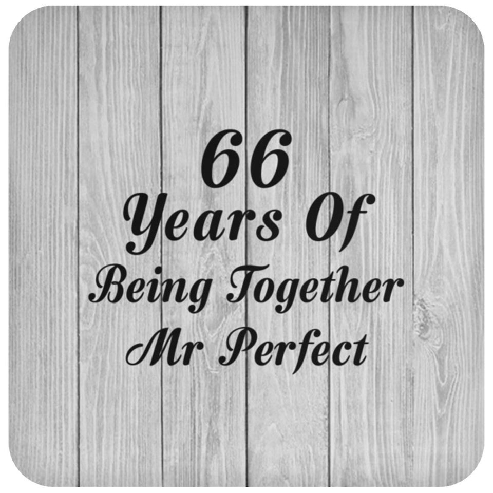 66th Anniversary 66 Years Of Being Mr Perfect - Drink Coaster F