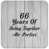 66th Anniversary 66 Years Of Being Mr Perfect - Drink Coaster F