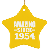 70th Birthday Amazing Since 1954 - Star Ornament