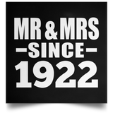 102nd Anniversary Mr & Mrs Since 1922 - Poster Square