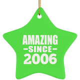 18th Birthday Amazing Since 2006 - Star Ornament