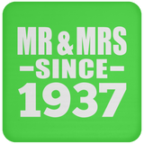 87th Anniversary Mr & Mrs Since 1937 - Drink Coaster