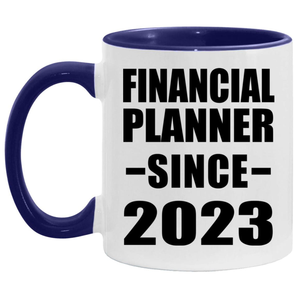 Financial Planner Since 2023 - 11oz Accent Mug Purple