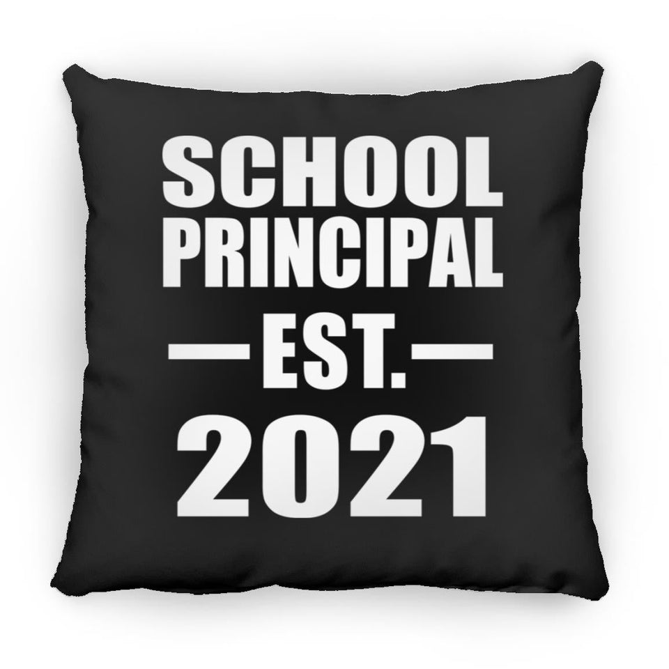 School Principal Established EST. 2021 - Throw Pillow Black