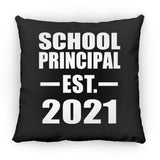 School Principal Established EST. 2021 - Throw Pillow Black