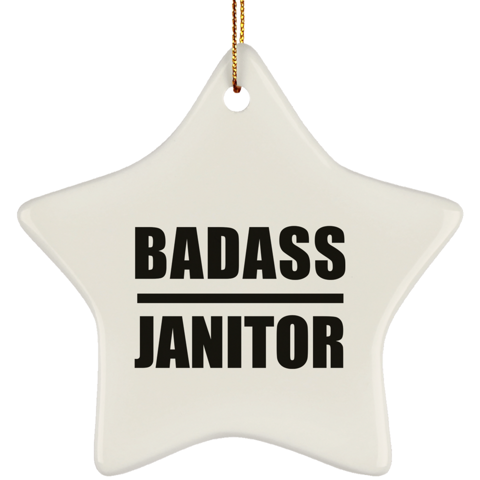 Badass Janitor - Star Ornament