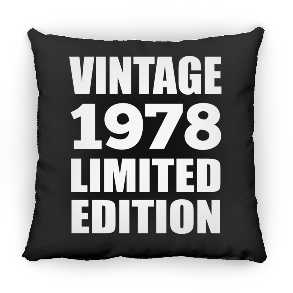 46th Birthday Vintage 1978 Limited Edition - Throw Pillow Black