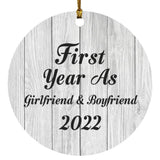 First Year As Girlfriend & Boyfriend 2022 - Circle Ornament F